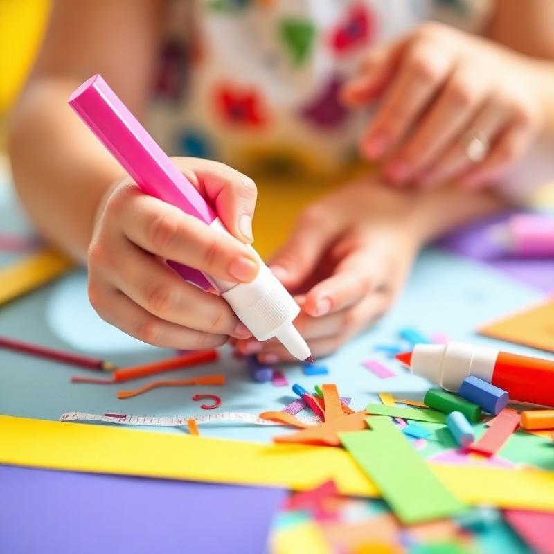 Child doing crafts